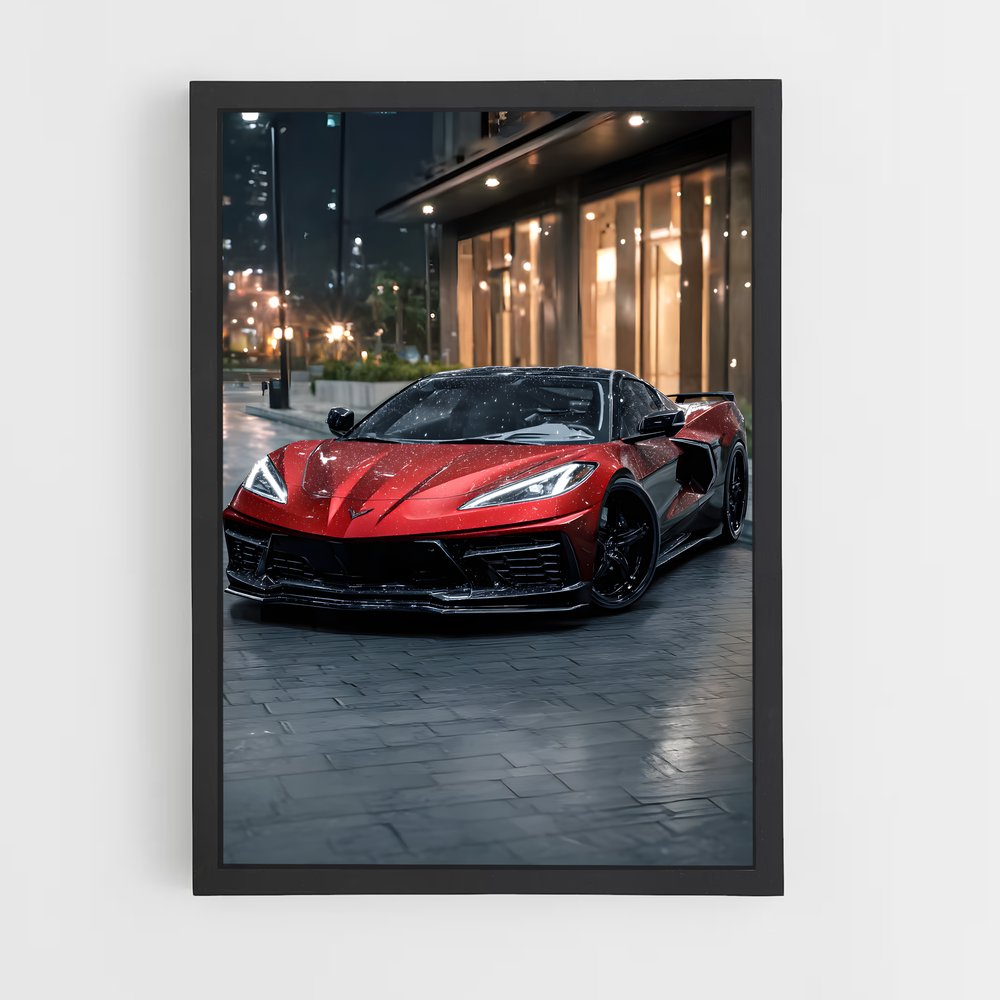 Poster Corvette en Ville – affiche Chevrolet (vue 2)